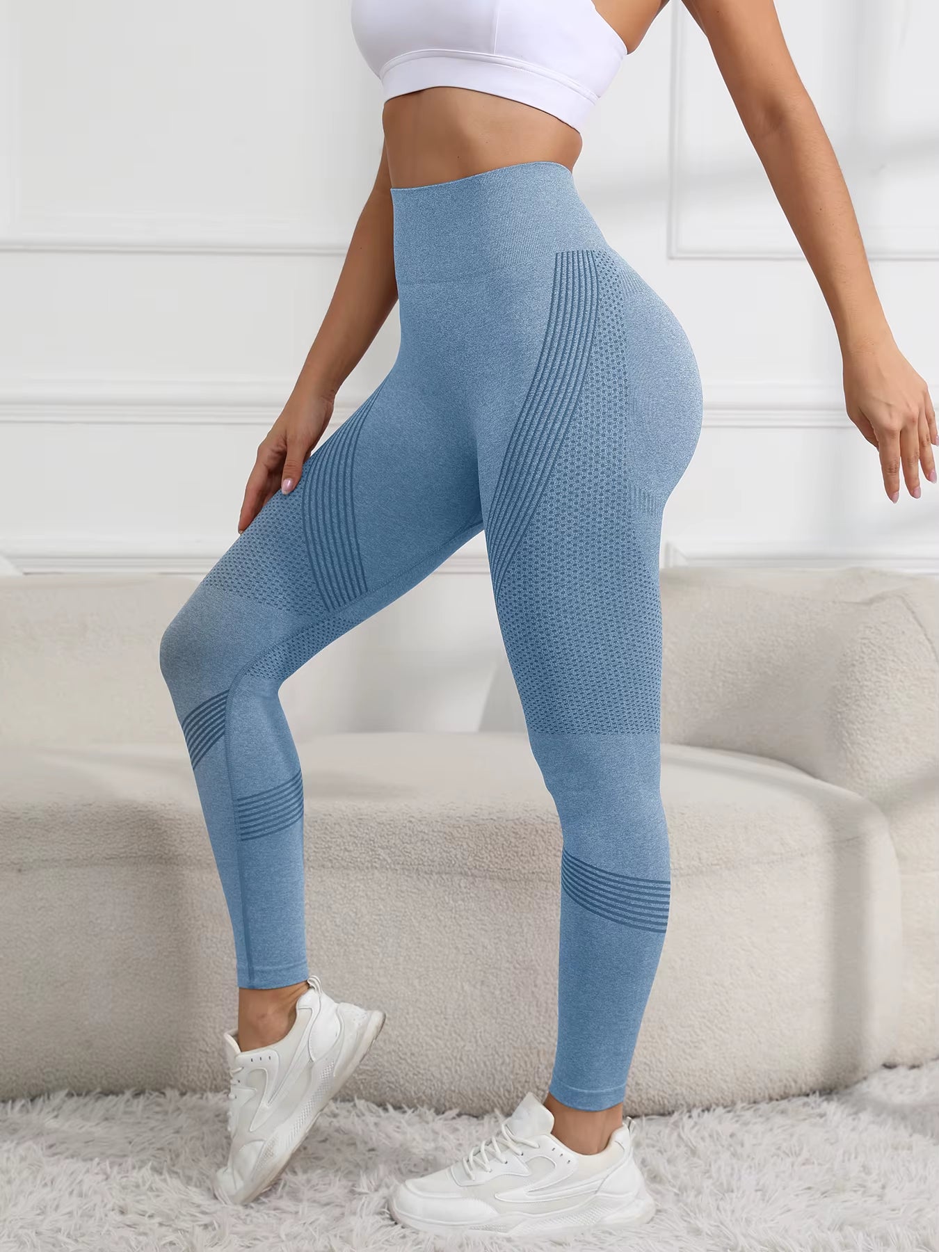 Women'S Butt Lift Fitness Leggings, Grippy Butt Fitness Seamless Tight Butt Pants