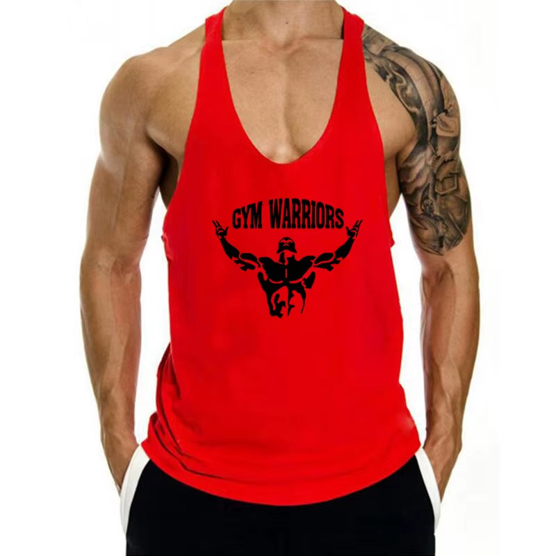 Mens Tank Top Gym Stringer Singlets Fitness Clothing Workout Cotton Sleeveless Shirt Summer Undershirt Vest Male