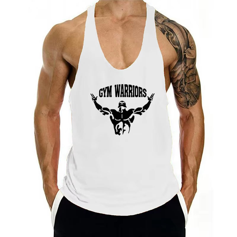 Mens Tank Top Gym Stringer Singlets Fitness Clothing Workout Cotton Sleeveless Shirt Summer Undershirt Vest Male