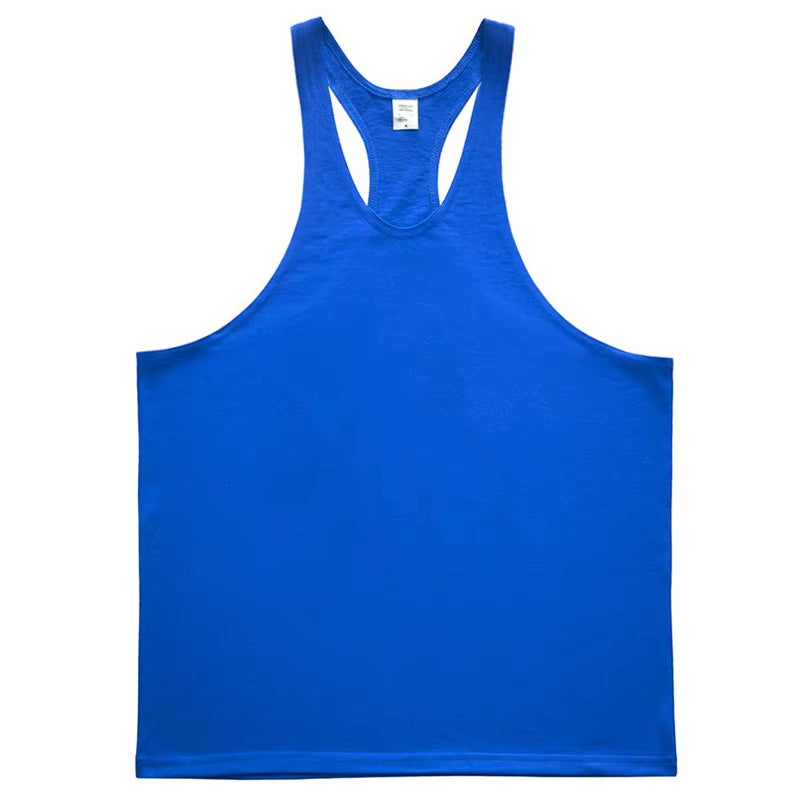 Mens Tank Top Gym Stringer Singlets Fitness Clothing Workout Cotton Sleeveless Shirt Summer Undershirt Vest Male