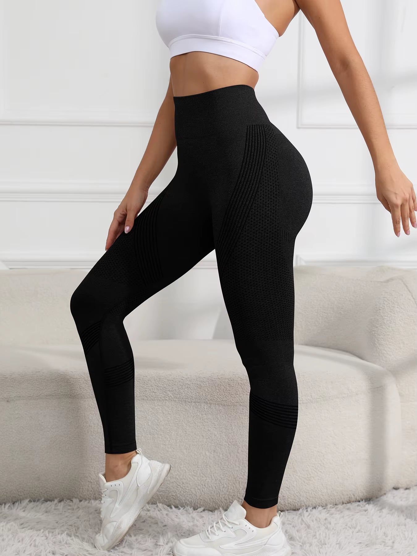 Women'S Butt Lift Fitness Leggings, Grippy Butt Fitness Seamless Tight Butt Pants
