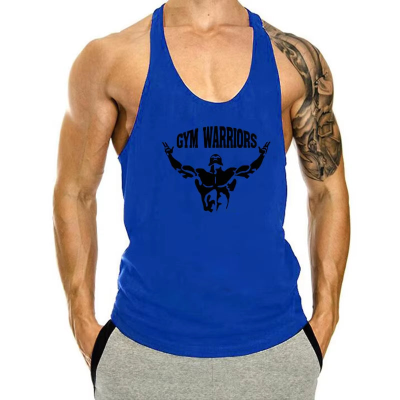 Mens Tank Top Gym Stringer Singlets Fitness Clothing Workout Cotton Sleeveless Shirt Summer Undershirt Vest Male