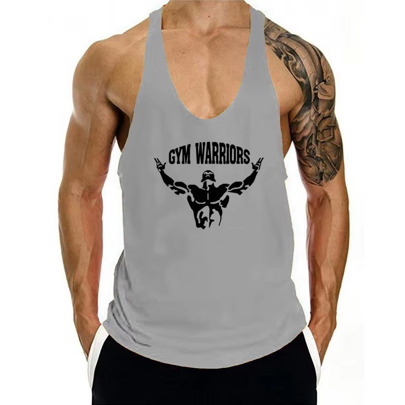 Mens Tank Top Gym Stringer Singlets Fitness Clothing Workout Cotton Sleeveless Shirt Summer Undershirt Vest Male