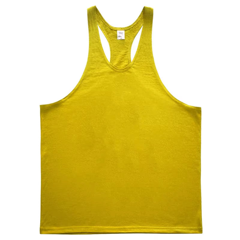 Mens Tank Top Gym Stringer Singlets Fitness Clothing Workout Cotton Sleeveless Shirt Summer Undershirt Vest Male