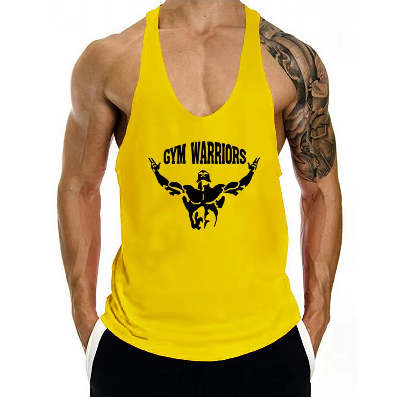 Mens Tank Top Gym Stringer Singlets Fitness Clothing Workout Cotton Sleeveless Shirt Summer Undershirt Vest Male
