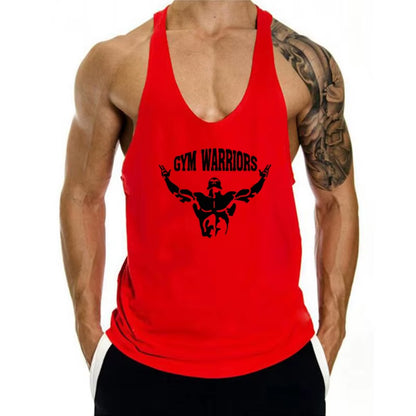 Mens Tank Top Gym Stringer Singlets Fitness Clothing Workout Cotton Sleeveless Shirt Summer Undershirt Vest Male