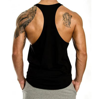 Mens Tank Top Gym Stringer Singlets Fitness Clothing Workout Cotton Sleeveless Shirt Summer Undershirt Vest Male